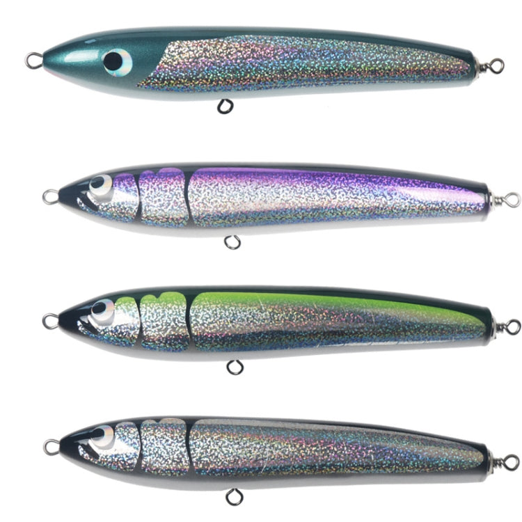 120g 22cm Floating Water Wooden Handmade Big Pencil  Deep Sea Boat Fishing Wave Lying Tuna Bait(Green Laser) - Fishing Lures by PMC TechLife | Online Shopping South Africa | PMC TechLife | Buy Now Pay Later Mobicred