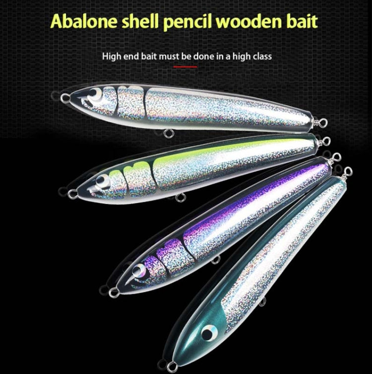 120g 22cm Floating Water Wooden Handmade Big Pencil  Deep Sea Boat Fishing Wave Lying Tuna Bait(Green Laser) - Fishing Lures by PMC TechLife | Online Shopping South Africa | PMC TechLife | Buy Now Pay Later Mobicred