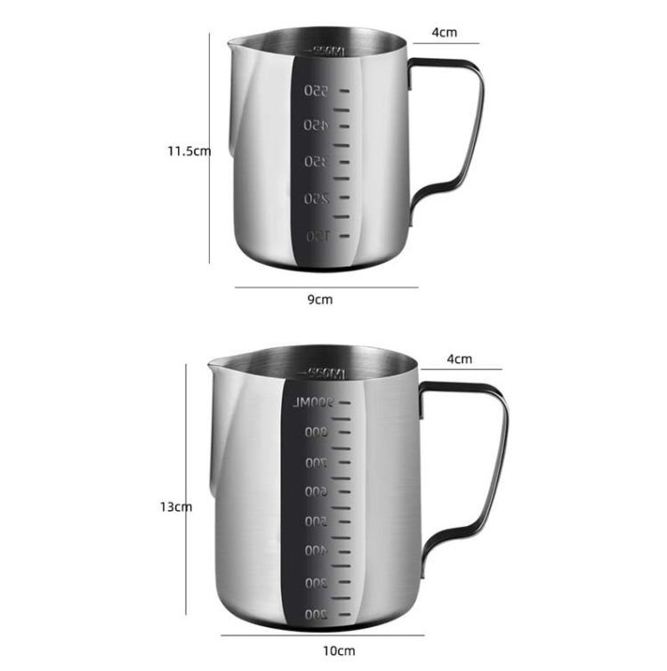 1000ml 304 Stainless Steel Pointed Mouth Etched Cup Graduated Measuring Cup Milk Foam Cup Coffee Pot - Coffee Machine & Accessories by PMC TechLife | Online Shopping South Africa | PMC TechLife | Buy Now Pay Later Mobicred