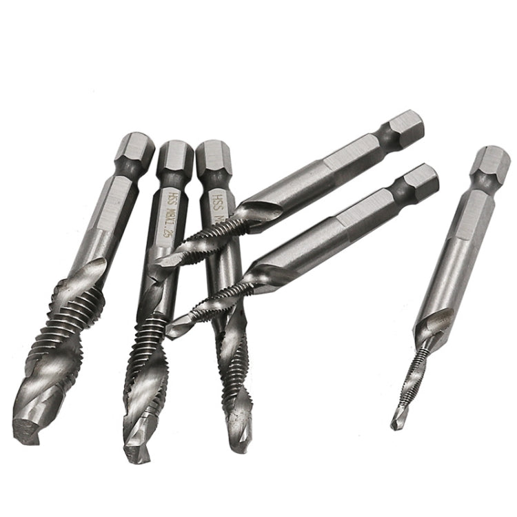 6 PCS / Set HSS Multi-Function Integrated Composite Tap Hole Tapping Chamfering - Drill & Drill Bits by PMC TechLife | Online Shopping South Africa | PMC TechLife