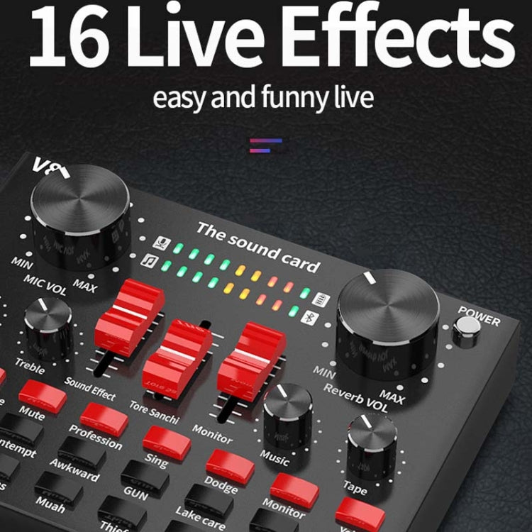 V8S Sound Card Mobile Phone Computer Anchor Live K Song Recording Microphone, Specification:V8S  + Black Bet BM700 Set - Microphone by PMC Jewellery | Online Shopping South Africa | PMC Jewellery | Buy Now Pay Later Mobicred