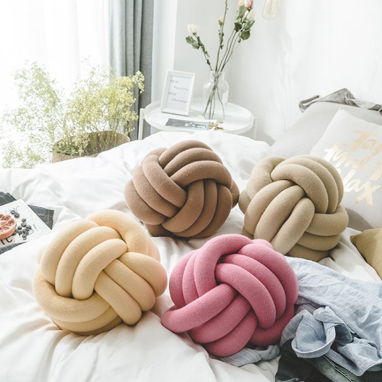Hand-Made Knotted Ball Pillow, Size: Diameter: 25~30cm(Goose Yellow) - Cushions & Pillows by PMC TechLife | Online Shopping South Africa | PMC TechLife | Buy Now Pay Later Mobicred