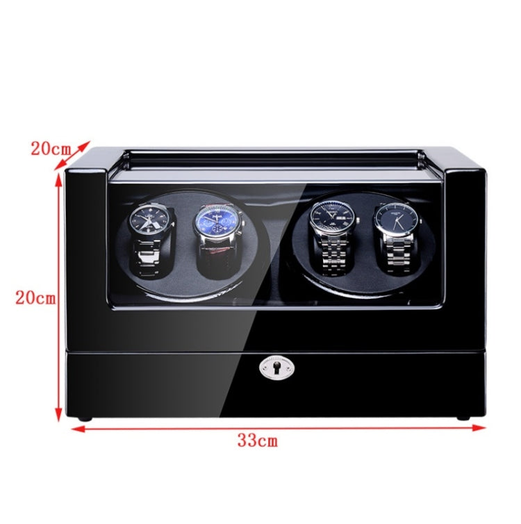 Electric Motor Rotating Watch Box Automatic Mechanical Watch Shaker, US / EU / UK Plug(Ebony + Camel Flannel) - free shipping - PMC TechLife - Order now!