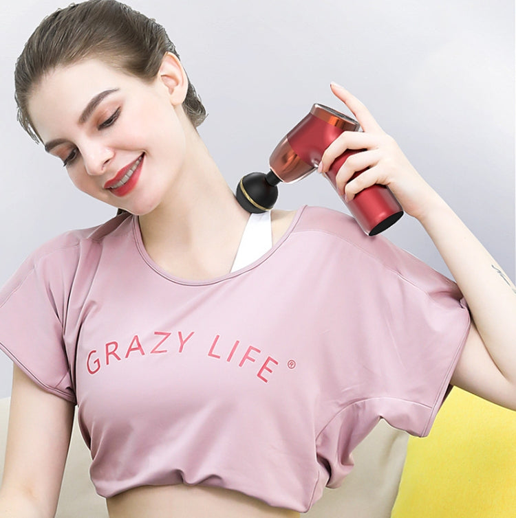 Fascia Gun Pocket Electric Shock Gun  Muscle Massage Gun, Specification: LCD 20-speed (Gray) - free shipping - PMC TechLife - Order now!