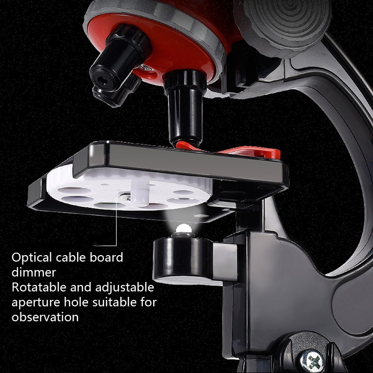 HD 1200 Times Microscope Toys Primary School Biological Science Experiment Equipment Children Educational Toys(Red) - free shipping - PMC TechLife - Order now!