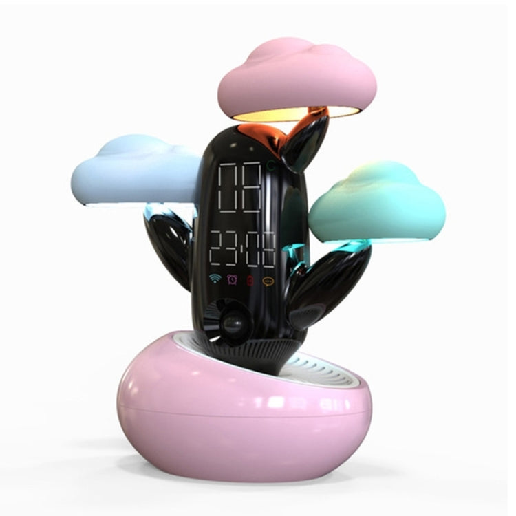 Cloud Weather Time Light Multifunctional Smart Induction Child Wake Up Alarm Clock(Pink) - Novelty Clock by PMc TechLife | Online Shopping South Africa | PMc TechLife | Buy Now Pay Later Mobicred