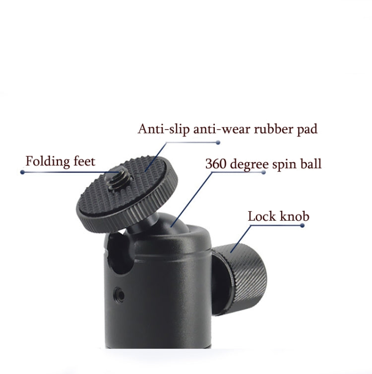 BH-908 Mini Desktop Aluminum Alloy Tripod Mini Ball Head 360 Degree Pan 90 Degree Tilt Tripod - Tripod Heads by PMC TechLife | Online Shopping South Africa | PMC TechLife | Buy Now Pay Later Mobicred