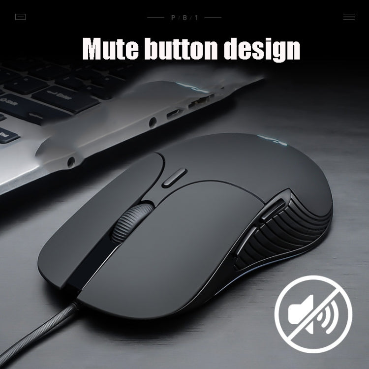 Inphic PB1 Business Office Mute Gaming Wired Mouse, Cable Length: 1.5m, Colour: Classic Back Breathing Light - free shipping - PMC TechLife - Order now!