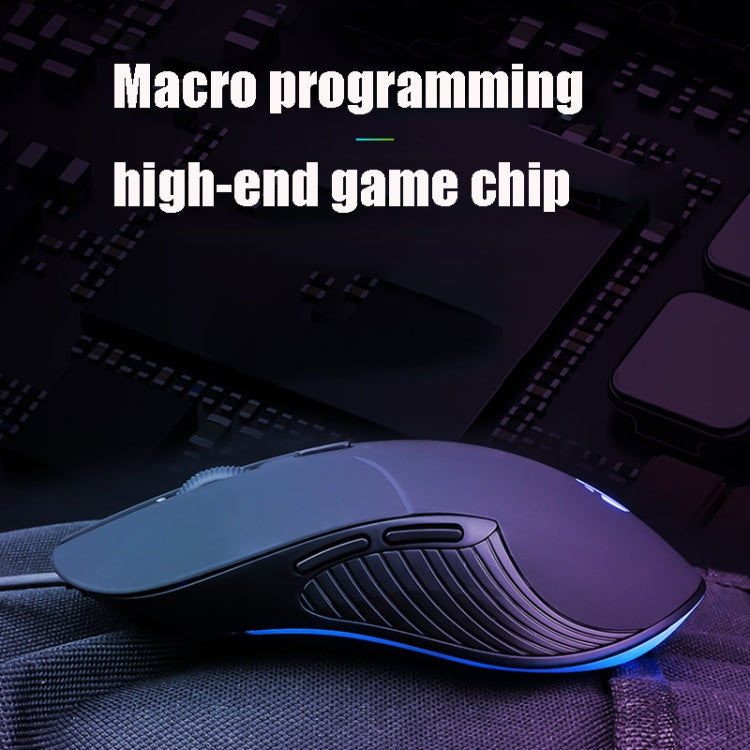 Inphic PB1 Business Office Mute Gaming Wired Mouse, Cable Length: 1.5m, Colour: Classic Back Breathing Light - free shipping - PMC TechLife - Order now!