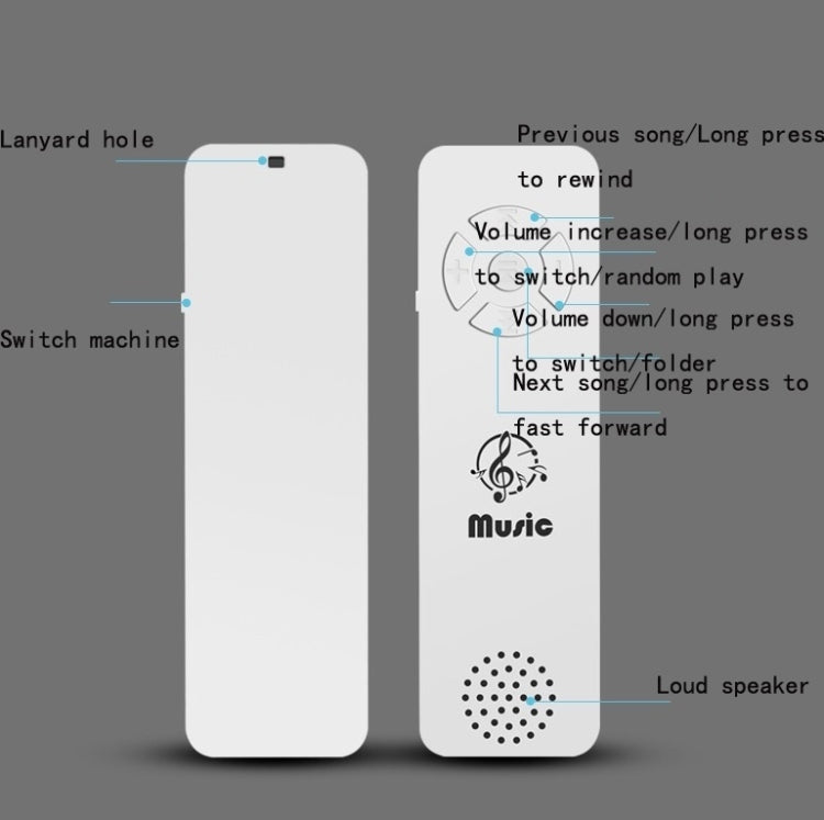 5 PCS ZH-649 Sports Running Music MP3 Player, Support TF Card(White) - free shipping - PMC Jewellery - Order now!