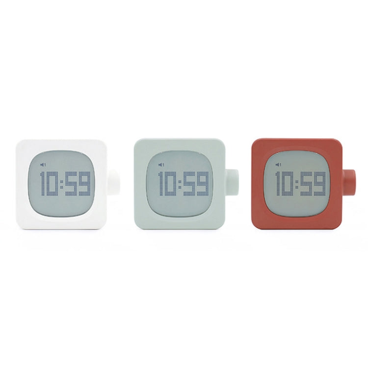 Student Creative Multifunctional Mute Bedside Bedroom Square Alarm Clock(Milky) - Novelty Clock by PMc TechLife | Online Shopping South Africa | PMc TechLife | Buy Now Pay Later Mobicred