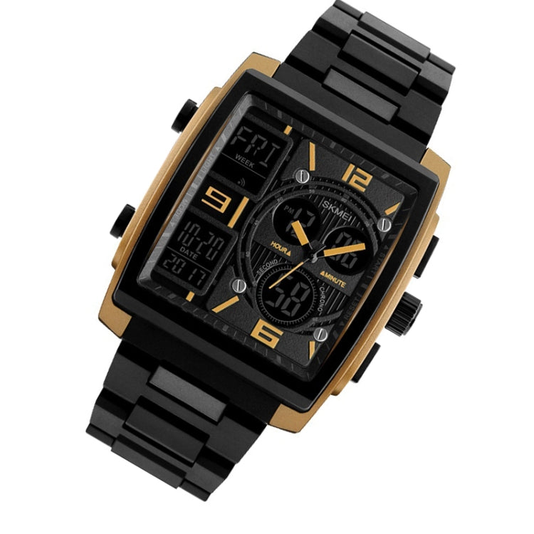 SKMEI 1274  Men Fashion Electronic Watch Multifunctional Outdoor Sports Watch(Golden) - free shipping - PMC TechLife - Order now!