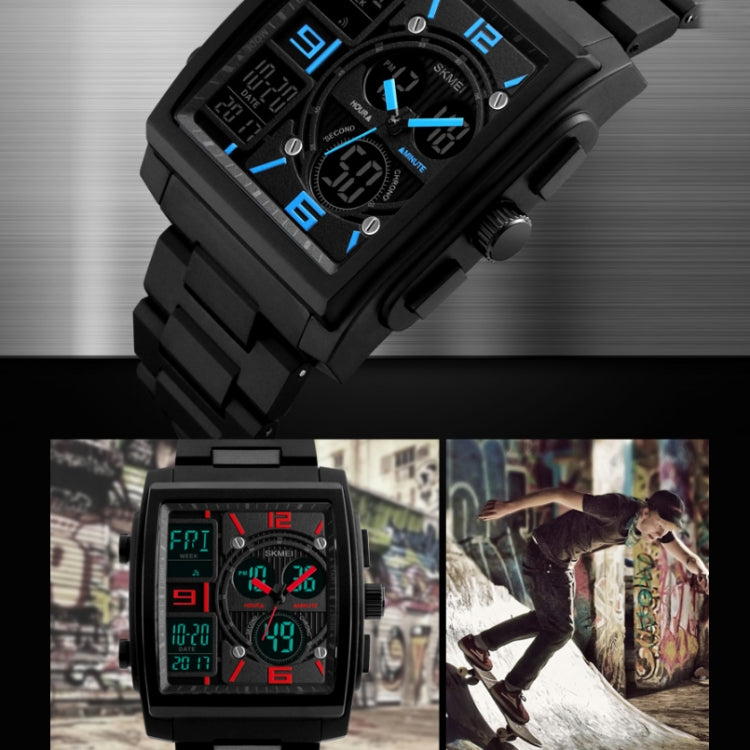 SKMEI 1274  Men Fashion Electronic Watch Multifunctional Outdoor Sports Watch(Black) - free shipping - PMC TechLife - Order now!