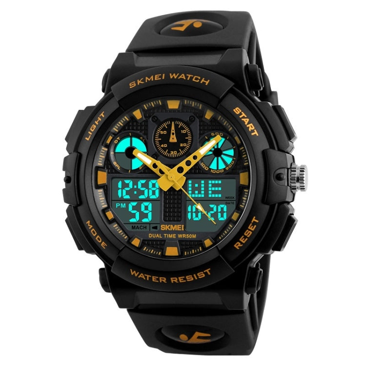 SKMEI 1270 Men Waterproof Dual Display Digital Watch Outdoor Sports Watch(Golden) - free shipping - PMC TechLife - Order now!