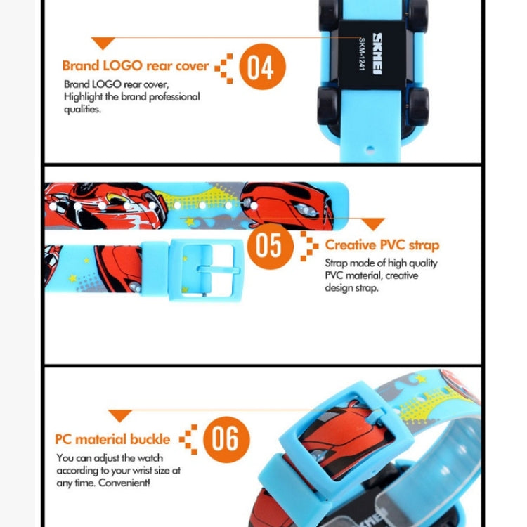 SKMEI 1241 Fashion Cute Cartoon Car Children Digital Watch(Red) - free shipping - PMC TechLife - Order now!