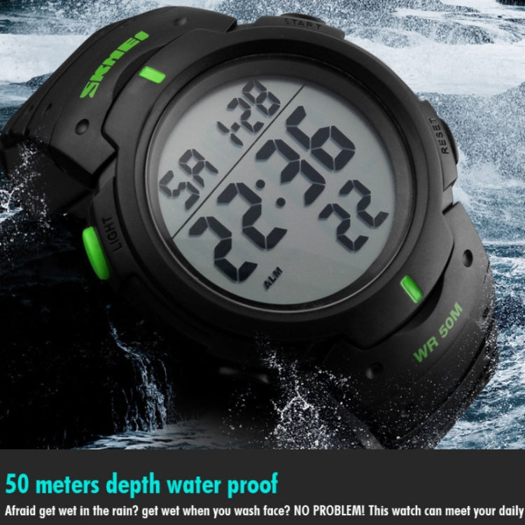 SKMEI 1068 Men Waterproof Outdoor Sports Digital Watch Student Fashion Watch(Black) - free shipping - PMC TechLife - Order now!