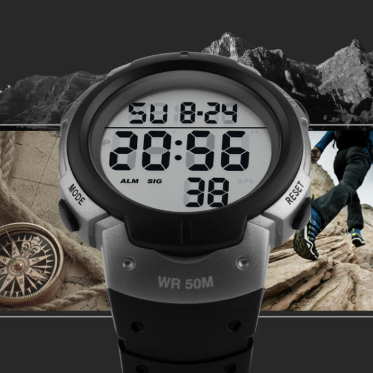 SKMEI 1068 Men Waterproof Outdoor Sports Digital Watch Student Fashion Watch(Black) - free shipping - PMC TechLife - Order now!