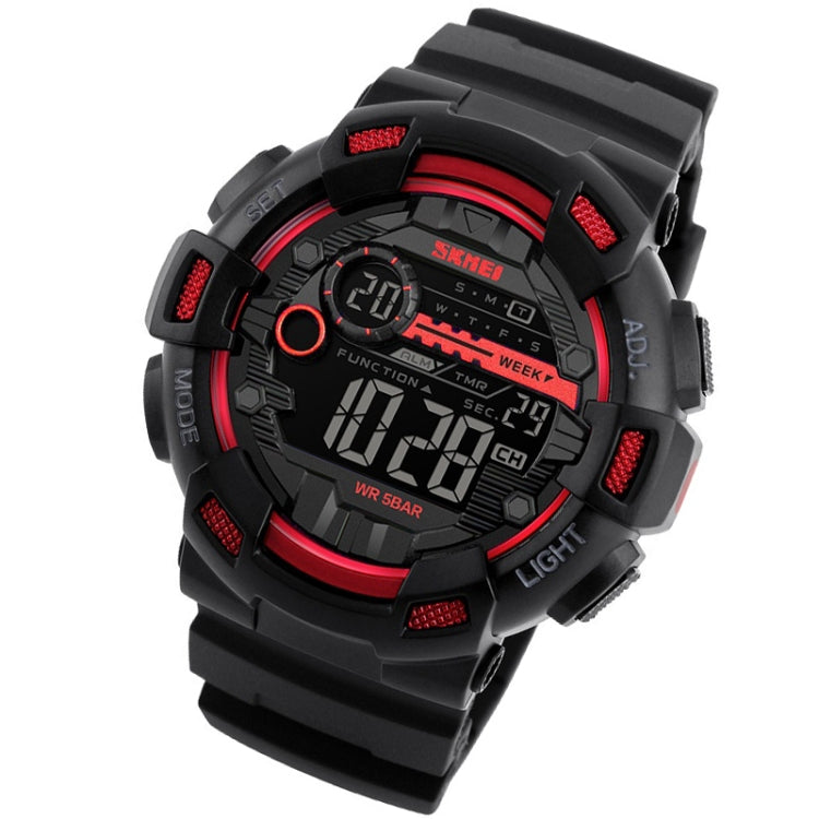 SKMEI 1243 Men Sports Watch Outdoor Waterproof Digital Watch(Red) - free shipping - PMC TechLife - Order now!