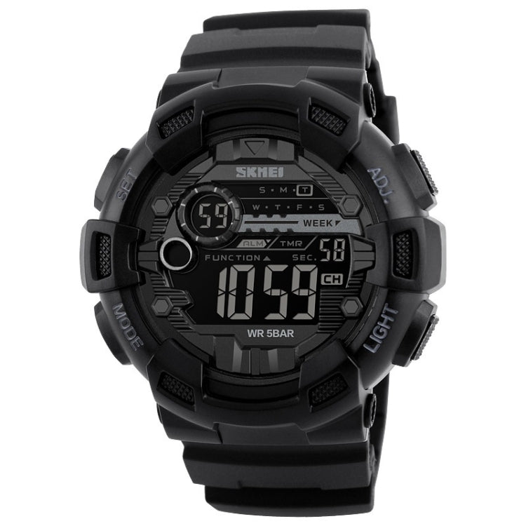 SKMEI 1243 Men Sports Watch Outdoor Waterproof Digital Watch(Black) - free shipping - PMC TechLife - Order now!