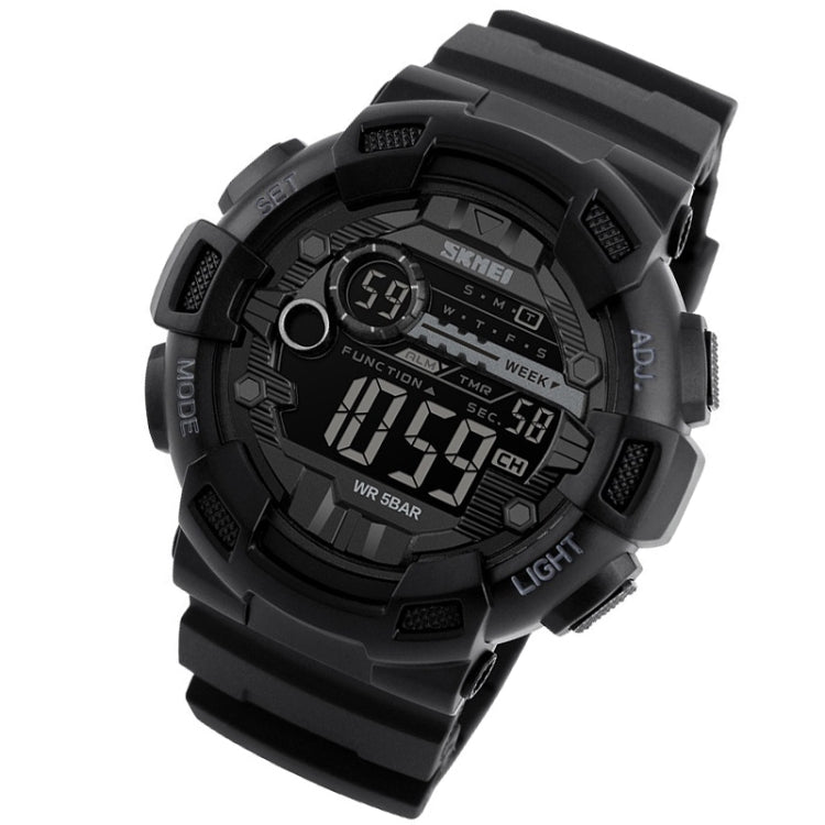 SKMEI 1243 Men Sports Watch Outdoor Waterproof Digital Watch(Black) - free shipping - PMC TechLife - Order now!