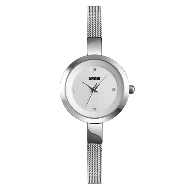 SKMEI 1390 Ladies Business Casual Watch Steel Band Lightweight Quartz Watch(Silver) - free shipping - PMC TechLife - Order now!