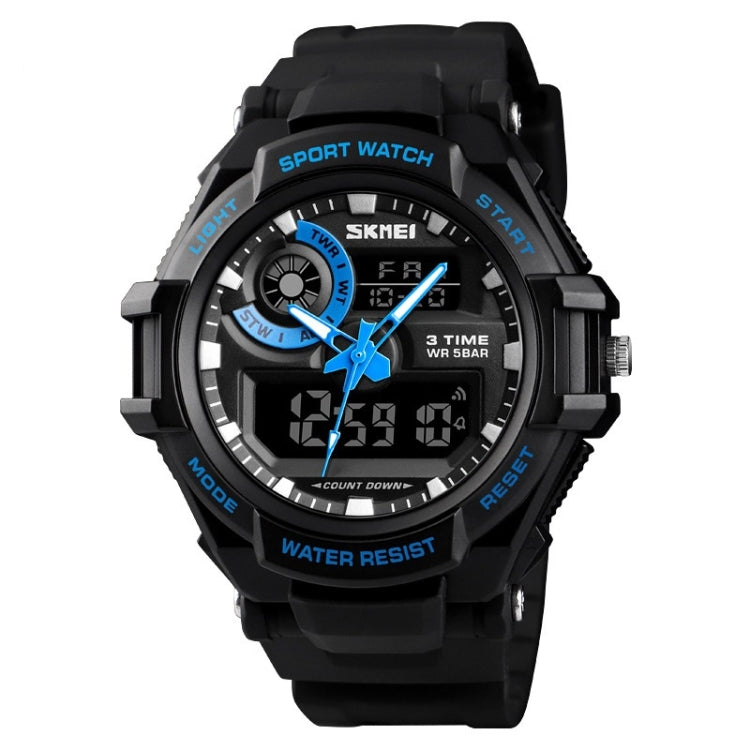 SKMEI 1357 Mens Multifunctional Sports Digital Watch Student Waterproof Watch(Blue) - free shipping - PMC TechLife - Order now!