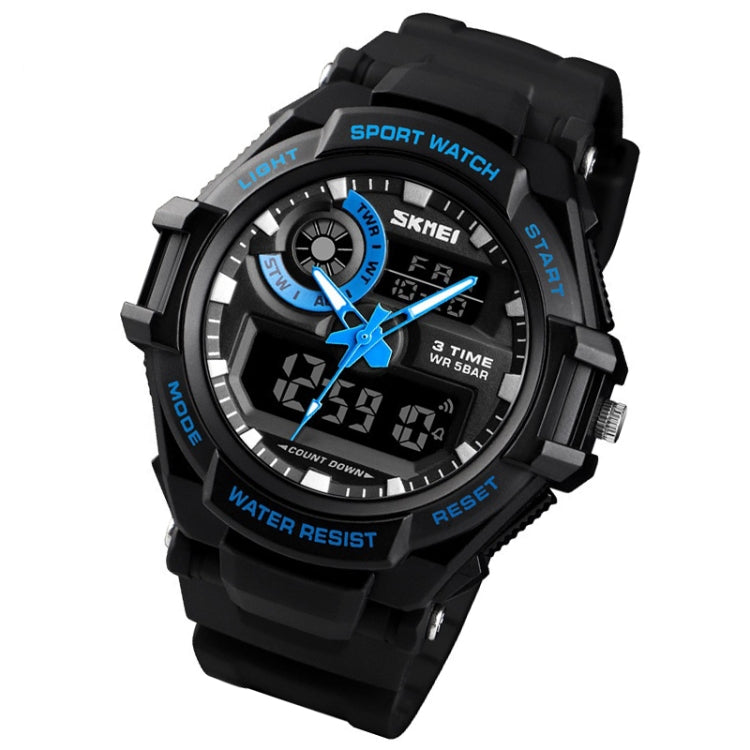 SKMEI 1357 Mens Multifunctional Sports Digital Watch Student Waterproof Watch(Blue) - free shipping - PMC TechLife - Order now!