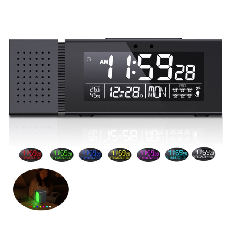 TS-P30 Multifunctional Night Light Alarm Digital Clock with FM Radio & Temperature / Humidity Display & IR Sensor Function(Black) - Alarm Clocks by PMc TechLife | Online Shopping South Africa | PMc TechLife | Buy Now Pay Later Mobicred