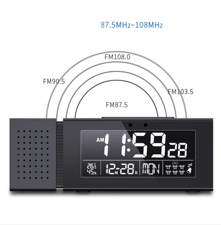 TS-P30 Multifunctional Night Light Alarm Digital Clock with FM Radio & Temperature / Humidity Display & IR Sensor Function(Black) - Alarm Clocks by PMc TechLife | Online Shopping South Africa | PMc TechLife | Buy Now Pay Later Mobicred