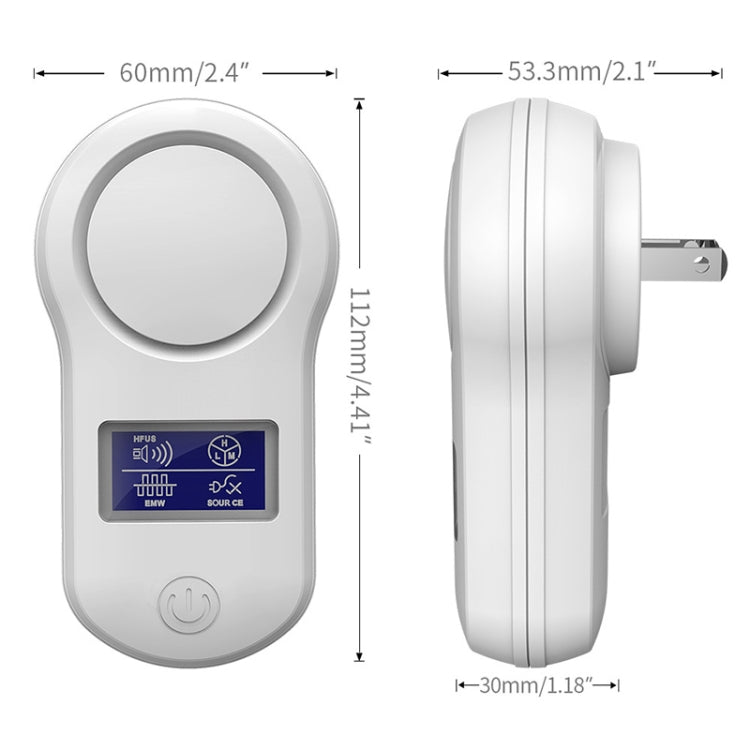 BG-305 Display Ultrasonic Insect Repellent, Product specifications: US Plug(White) - Repellents by PMC TechLife | Online Shopping South Africa | PMC TechLife | Buy Now Pay Later Mobicred
