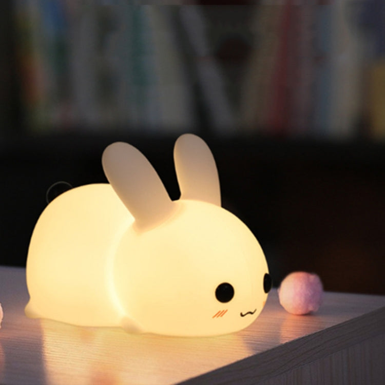 Silicone Rabbit LED Night Light USB Charging Dual-Tone Light Pat Light - Night Lights by PMc TechLife | Online Shopping South Africa | PMc TechLife | Buy Now Pay Later Mobicred