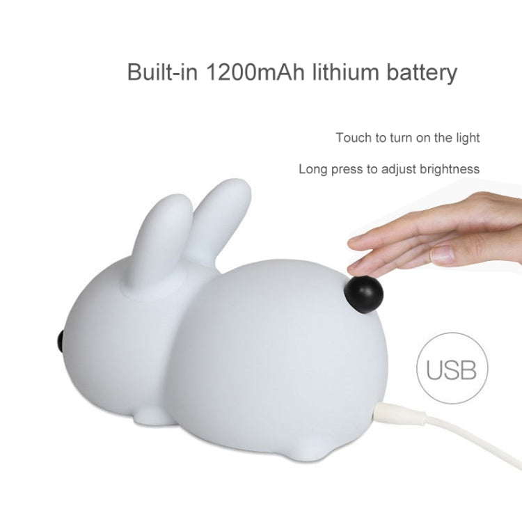 Silicone Rabbit LED Night Light USB Charging Dual-Tone Light Pat Light - Night Lights by PMc TechLife | Online Shopping South Africa | PMc TechLife | Buy Now Pay Later Mobicred