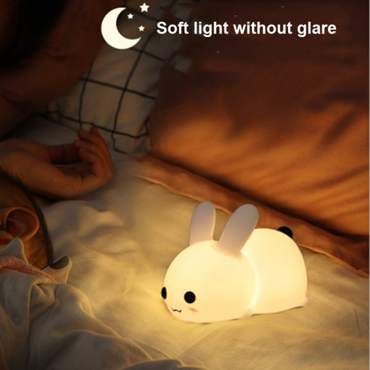 Silicone Rabbit LED Night Light USB Charging Dual-Tone Light Pat Light - Night Lights by PMc TechLife | Online Shopping South Africa | PMc TechLife | Buy Now Pay Later Mobicred
