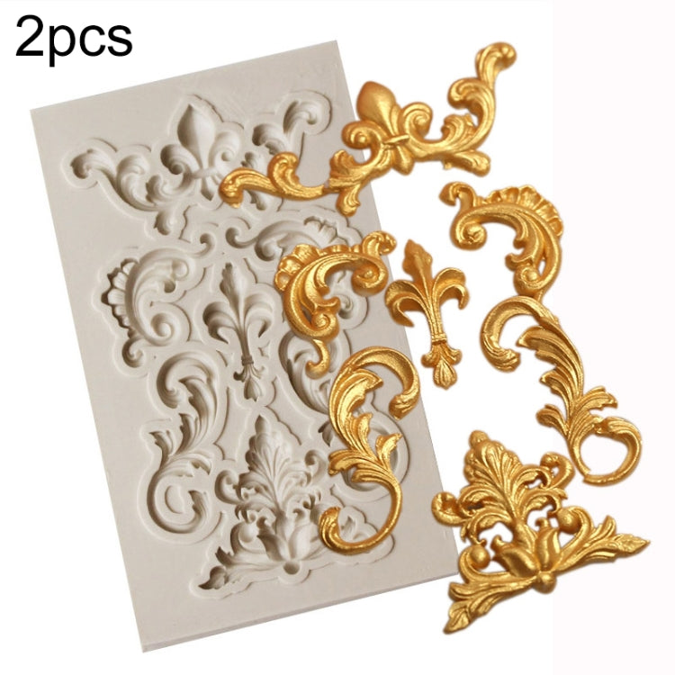 2 PCS Border Silicone Mold Fondant Mold Cake Decorating Tools Chocolate Mold(Grey) - Food Molds by PMC TechLife | Online Shopping South Africa | PMC TechLife