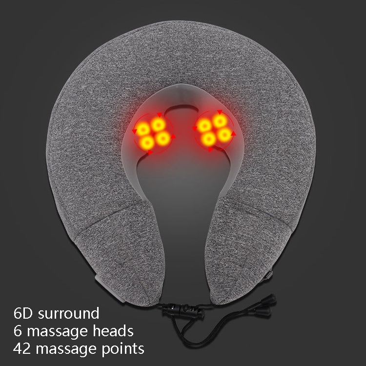 PL60 Neck Massager Cervical Spine Massage Pillow Household Inflatable U-Shaped Neck Pillow(Gray) - free shipping - PMC TechLife - Order now!