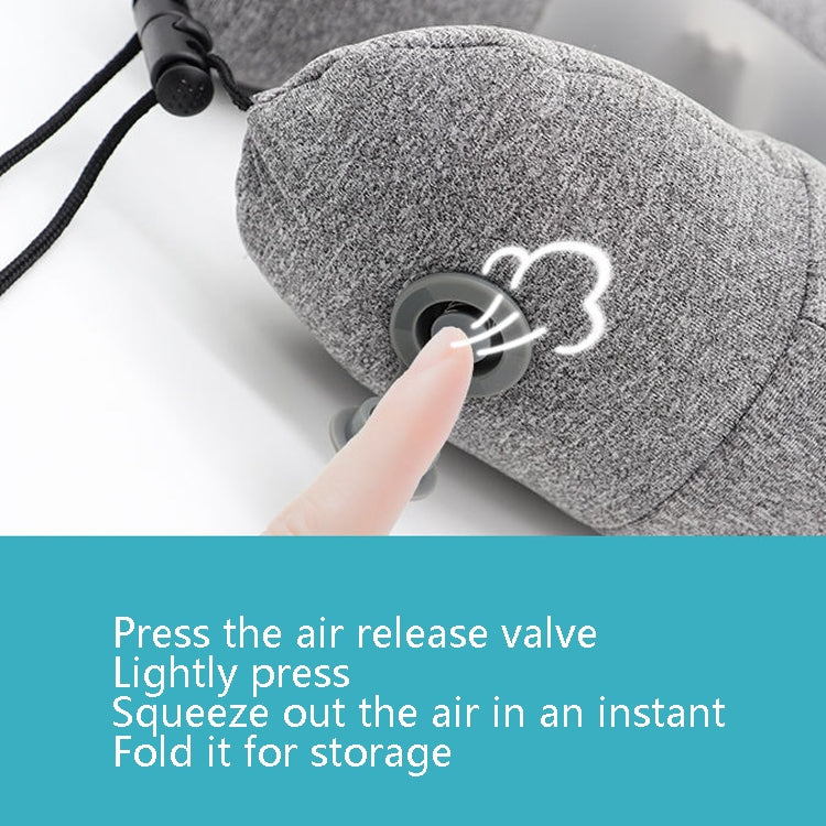 PL60 Neck Massager Cervical Spine Massage Pillow Household Inflatable U-Shaped Neck Pillow(Gray) - free shipping - PMC TechLife - Order now!