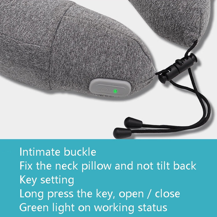 PL60 Neck Massager Cervical Spine Massage Pillow Household Inflatable U-Shaped Neck Pillow(Gray) - free shipping - PMC TechLife - Order now!