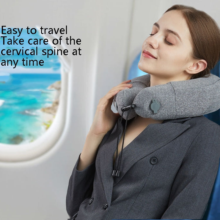 PL60 Neck Massager Cervical Spine Massage Pillow Household Inflatable U-Shaped Neck Pillow(Gray) - free shipping - PMC TechLife - Order now!