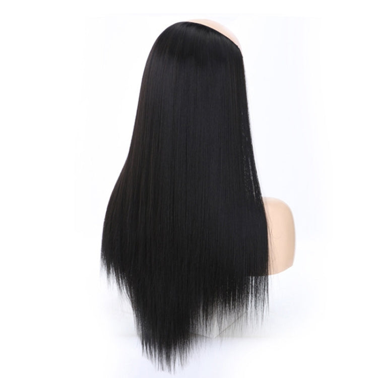 Wig Half Headgear Long Straight Hair U-Shaped Wig Headgear, Colour: 5.US-4# Brown Black - free shipping - PMC TechLife - Order now!