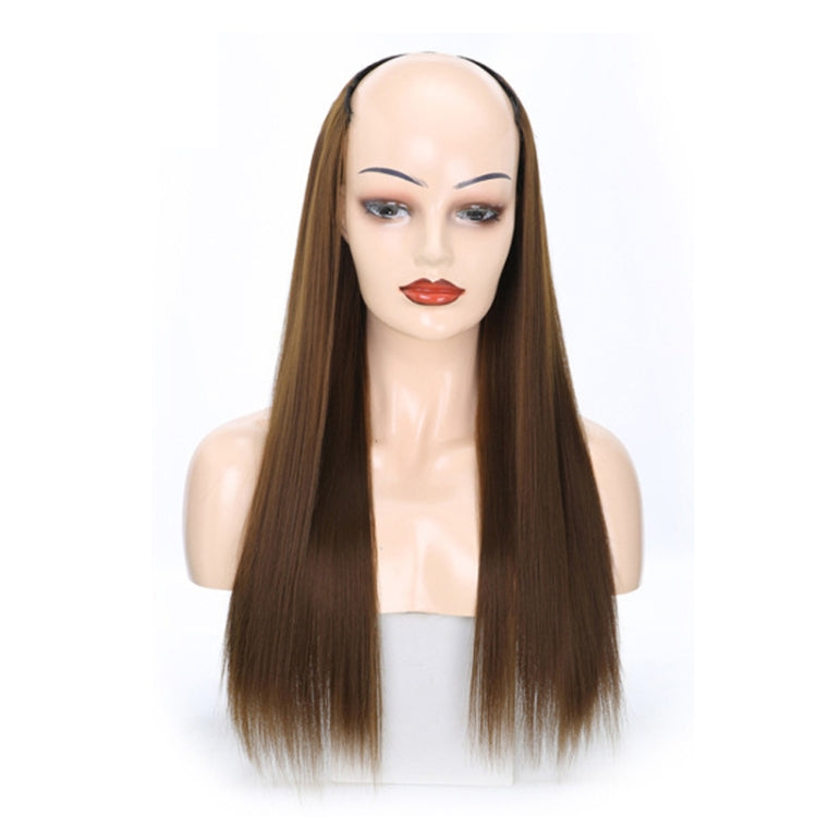 Wig Half Headgear Long Straight Hair U-Shaped Wig Headgear, Colour: 9.US-8# - free shipping - PMC TechLife - Order now!