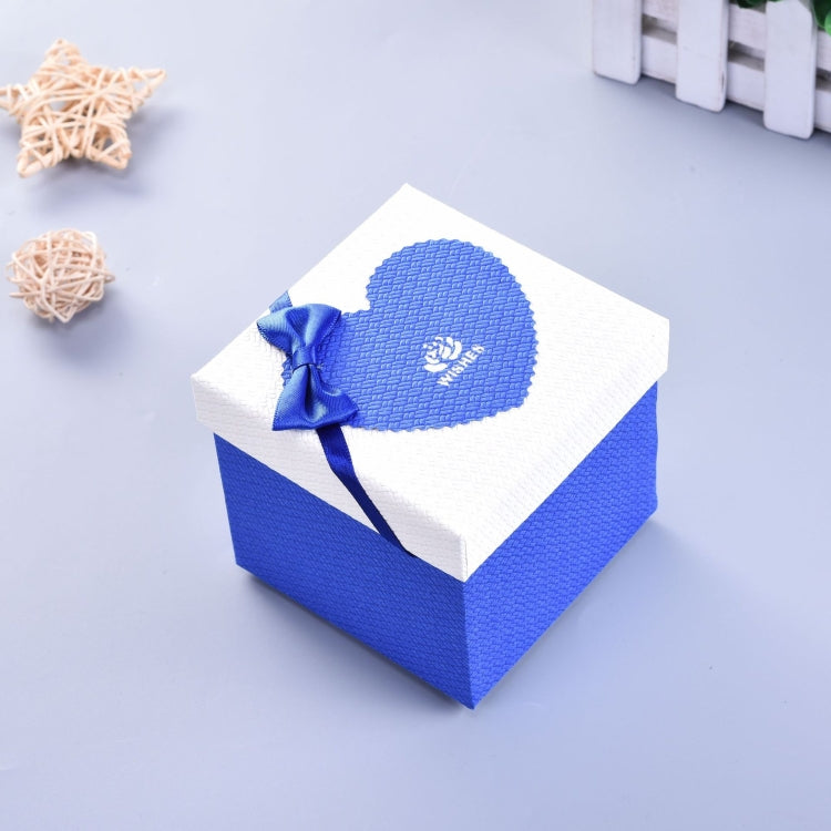 Paper Valentine Day Gift Box With Bow, Specification: 10x10x10cm(Blue) - free shipping - PMc TechLife - Order now!