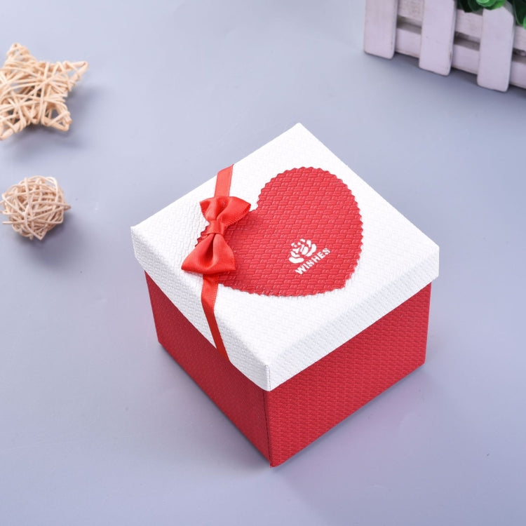 Paper Valentine Day Gift Box With Bow, Specification: 10x10x10cm(Red) - free shipping - PMc TechLife - Order now!