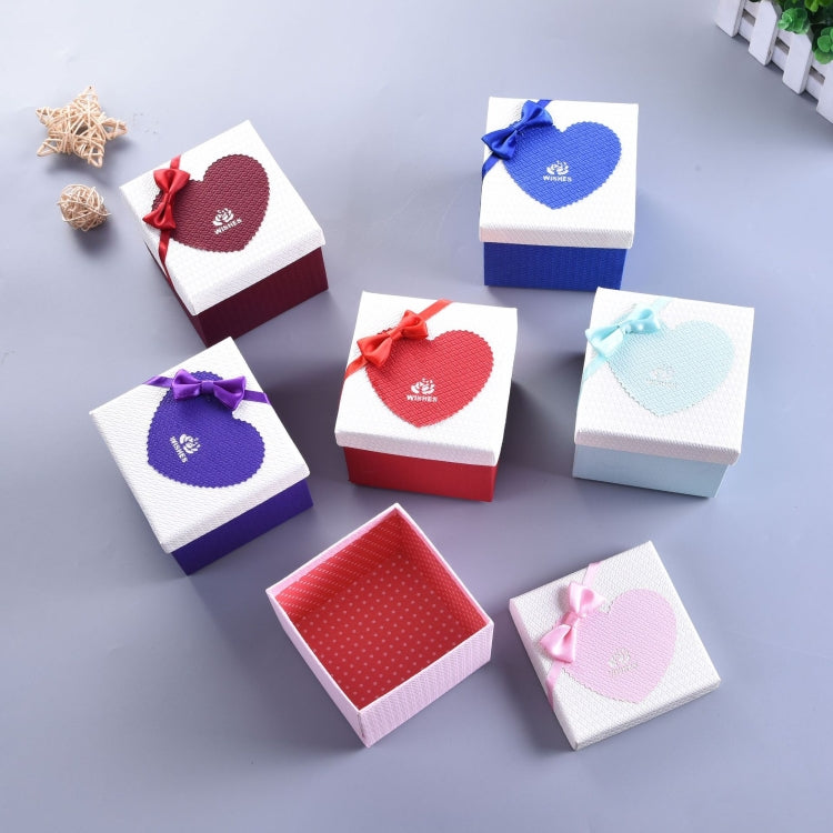 Paper Valentine Day Gift Box With Bow, Specification: 10x10x10cm(Blue) - free shipping - PMc TechLife - Order now!