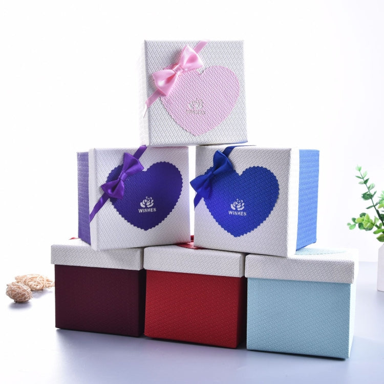 Paper Valentine Day Gift Box With Bow, Specification: 10x10x10cm(Green) - free shipping - PMc TechLife - Order now!