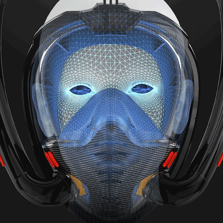 Snorkeling Mask Double Tube Silicone Full Dry Diving Mask Adult Swimming Mask Diving Goggles, Size: S/M(Black/Blue) - Diving Mask by PMC TechLife | Online Shopping South Africa | PMC TechLife | Buy Now Pay Later Mobicred