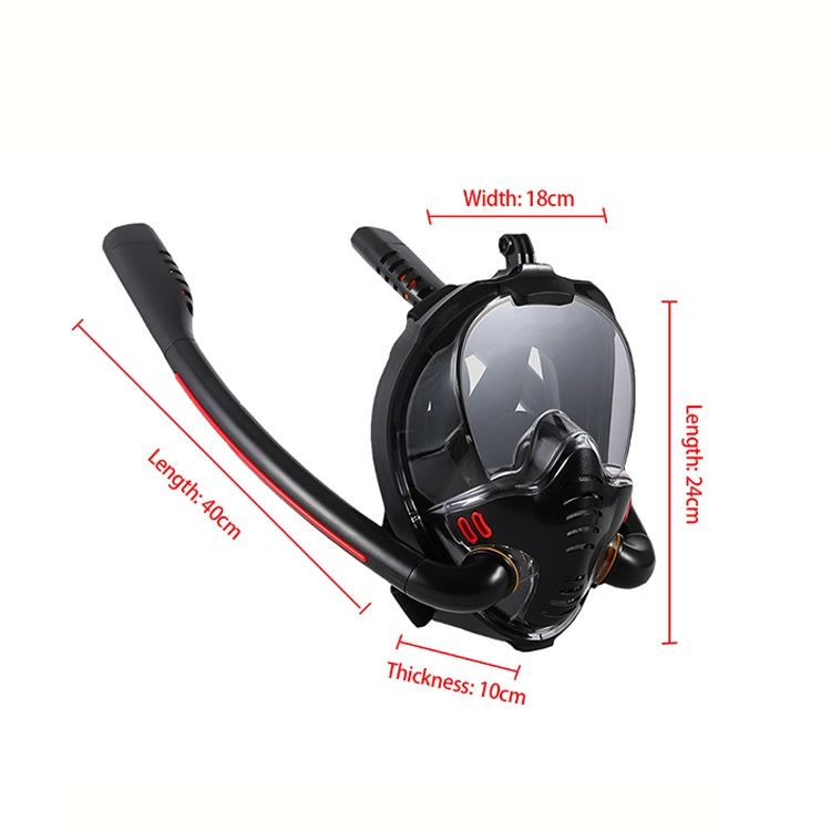 Snorkeling Mask Double Tube Silicone Full Dry Diving Mask Adult Swimming Mask Diving Goggles, Size: S/M(White/Pink) - Diving Mask by PMC TechLife | Online Shopping South Africa | PMC TechLife | Buy Now Pay Later Mobicred
