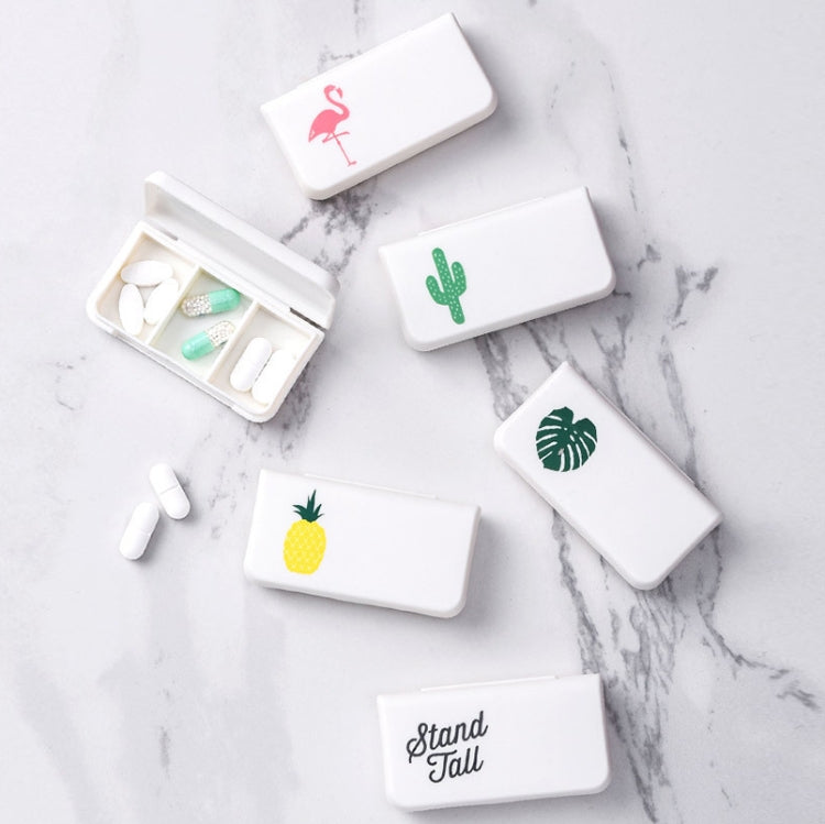 8 PCS Small Portable Moisture-proof Sealed Medicine Box 3 Compartments A Day Medicine Divided(Cactus) - free shipping - PMC TechLife - Order now!
