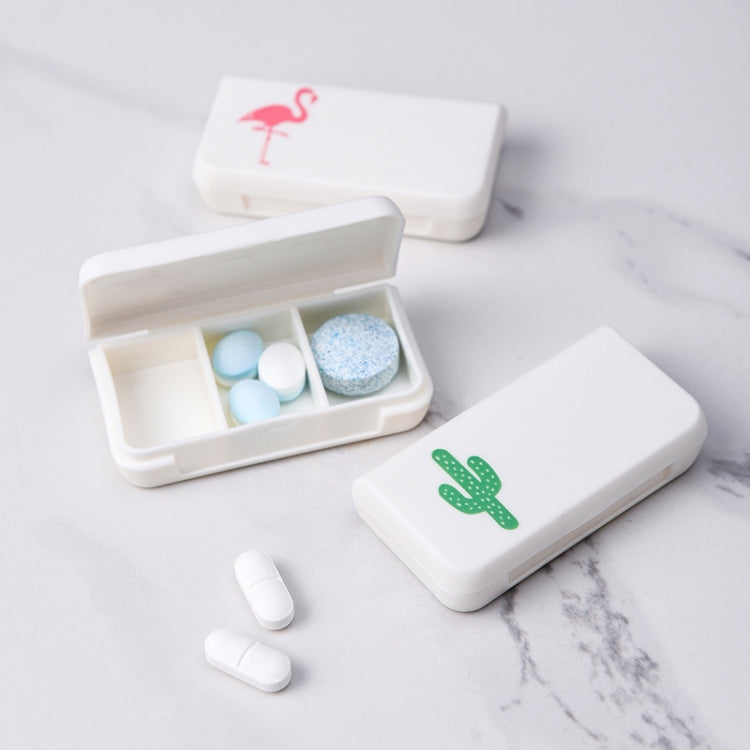 8 PCS Small Portable Moisture-proof Sealed Medicine Box 3 Compartments A Day Medicine Divided(Flamingo) - free shipping - PMC TechLife - Order now!