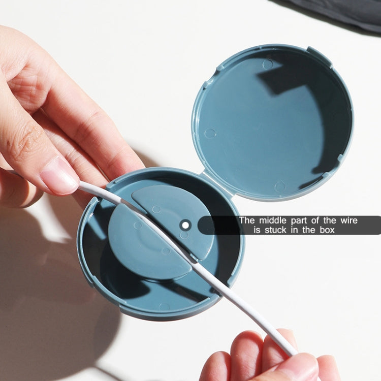 Round Data Cable Storage Box Earphone Storage Collection Box(Transparent) - Storage Boxes by PMC TechLife | Online Shopping South Africa | PMC TechLife | Buy Now Pay Later Mobicred