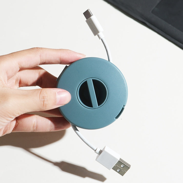 Round Data Cable Storage Box Earphone Storage Collection Box(Yellow) - Storage Boxes by PMC TechLife | Online Shopping South Africa | PMC TechLife